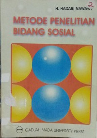 Metode penelitian bidang sosial