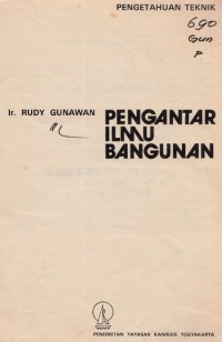 Pengantar Ilmu Bangunan